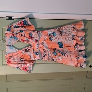 Floral Cut-Out Mini Dress